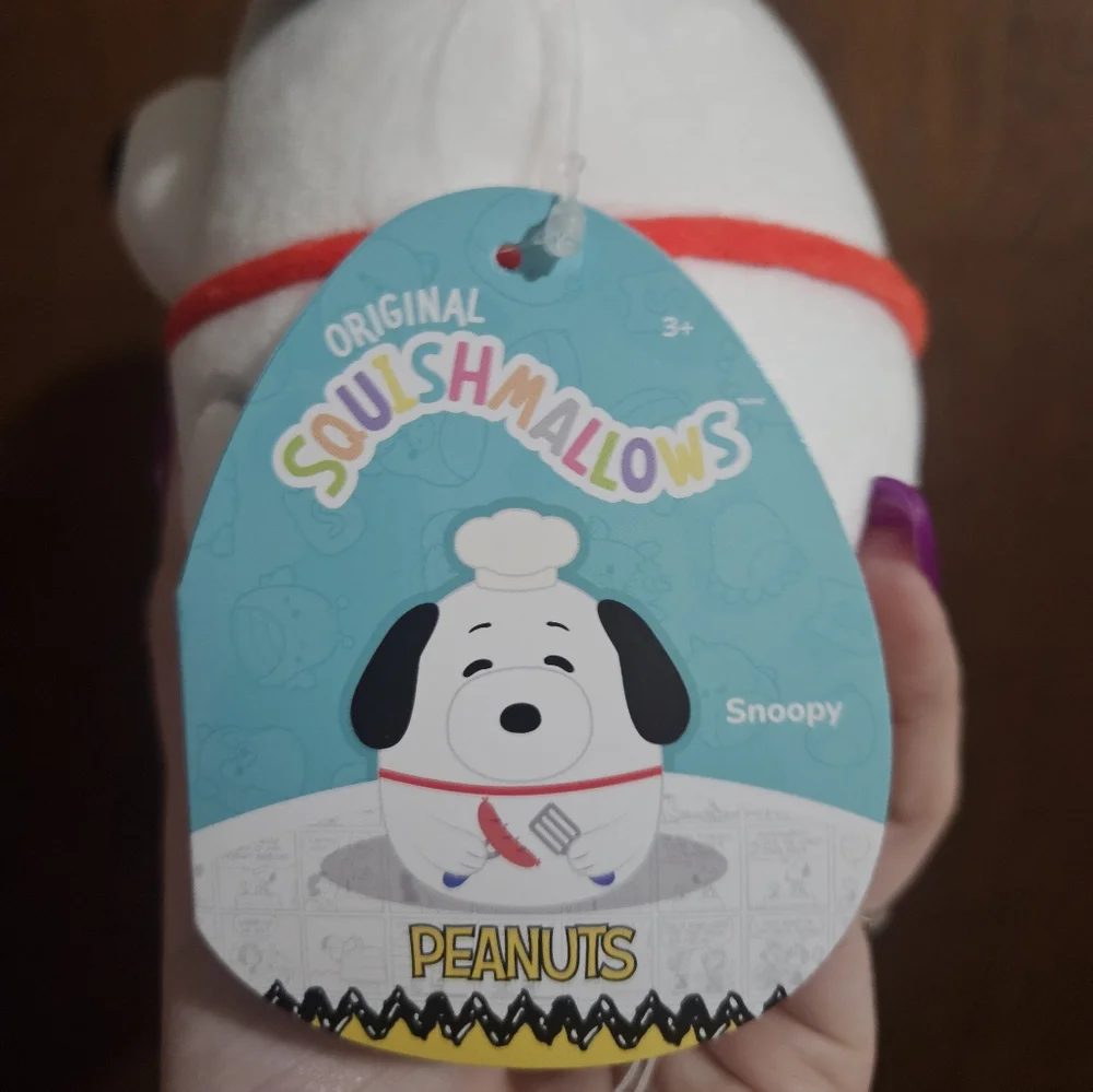 NWT Chef Snoopy Grilling Peanuts Squishmallow 5